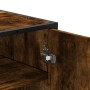 Zapatero de madera y metal roble ahumado 75x38x97,5 cm en Zapateros y organizadores de calzado | Comprar online en Foru.es