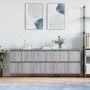 Aparadores 3 uds madera contrachapada gris Sonoma de vidaXL, Aparadores - Ref: Foro24-3190203, Precio: 189,51 €, Descuento: %