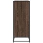 Zapatero de madera y metal marrón roble 75x38x97,5 cm en Zapateros y organizadores de calzado | Comprar online en Foru.es