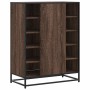 Zapatero de madera y metal marrón roble 75x38x97,5 cm en Zapateros y organizadores de calzado | Comprar online en Foru.es