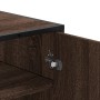 Zapatero de madera y metal marrón roble 75x38x97,5 cm en Zapateros y organizadores de calzado | Comprar online en Foru.es