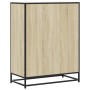Zapatero de madera y metal roble Sonoma 75x38x97,5 cm en Zapateros y organizadores de calzado | Comprar online en Foru.es