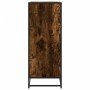 Zapatero de madera y metal roble ahumado 75x38x97,5 cm en Zapateros y organizadores de calzado | Comprar online en Foru.es