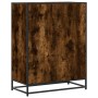 Zapatero de madera y metal roble ahumado 75x38x97,5 cm en Zapateros y organizadores de calzado | Comprar online en Foru.es