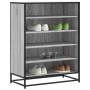 Zapatero madera de ingeniería y metal gris Sonoma 75x38x97,5 cm en Zapateros y organizadores de calzado | Comprar online en Foru