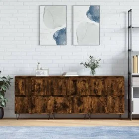 Aparadores 3 uds madera contrachapada roble ahumado von vidaXL, Sideboards - Ref: Foro24-3190202, Preis: 191,66 €, Rabatt: %