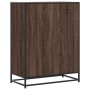 Zapatero de madera y metal marrón roble 75x38x97,5 cm en Zapateros y organizadores de calzado | Comprar online en Foru.es