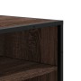 Zapatero de madera y metal marrón roble 75x38x97,5 cm en Zapateros y organizadores de calzado | Comprar online en Foru.es