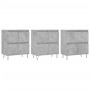 Aparadores 3 uds madera contrachapada gris hormigón de vidaXL, Aparadores - Ref: Foro24-3190201, Precio: 183,32 €, Descuento: %