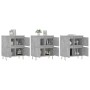 Aparadores 3 uds madera contrachapada gris hormigón de vidaXL, Aparadores - Ref: Foro24-3190201, Precio: 183,32 €, Descuento: %