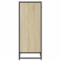Zapatero de madera y metal roble Sonoma 75x38x97,5 cm en Zapateros y organizadores de calzado | Comprar online en Foru.es