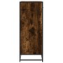 Zapatero de madera y metal roble ahumado 75x38x97,5 cm en Zapateros y organizadores de calzado | Comprar online en Foru.es