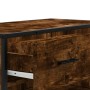 Zapatero de madera y metal roble ahumado 75x38x97,5 cm en Zapateros y organizadores de calzado | Comprar online en Foru.es