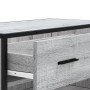 Zapatero madera de ingeniería y metal gris Sonoma 75x38x97,5 cm en Zapateros y organizadores de calzado | Comprar online en Foru