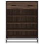 Zapatero de madera y metal marrón roble 75x38x97,5 cm en Zapateros y organizadores de calzado | Comprar online en Foru.es