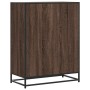 Zapatero de madera y metal marrón roble 75x38x97,5 cm en Zapateros y organizadores de calzado | Comprar online en Foru.es