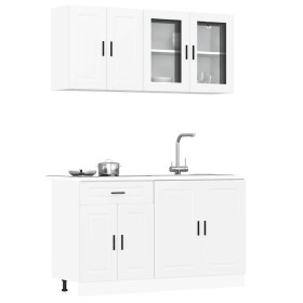 Conjunto de armarios de cocina "Porto" de 4 piezas en madera de ingeniería blanca en Armarios de cocina | Comprar online en Foru