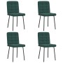 Sillas de comedor 4 unidades terciopelo verde oscuro en Sillas de comedor | Comprar online en Foru.es