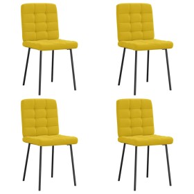 Sillas de comedor 4 unidades terciopelo amarillo en Sillas de comedor | Comprar online en Foru.es