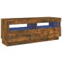 Mueble de TV con luces LED roble ahumado 100x35x40 cm de vidaXL, Muebles TV - Ref: Foro24-815720, Precio: 59,36 €, Descuento: %