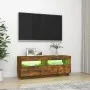 Mueble de TV con luces LED roble ahumado 100x35x40 cm de vidaXL, Muebles TV - Ref: Foro24-815720, Precio: 51,04 €, Descuento: %