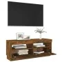 Mueble de TV con luces LED roble ahumado 100x35x40 cm de vidaXL, Muebles TV - Ref: Foro24-815720, Precio: 51,04 €, Descuento: %