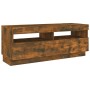 Mueble de TV con luces LED roble ahumado 100x35x40 cm de vidaXL, Muebles TV - Ref: Foro24-815720, Precio: 59,36 €, Descuento: %