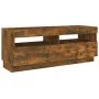 Mueble de TV con luces LED roble ahumado 100x35x40 cm de vidaXL, Muebles TV - Ref: Foro24-815720, Precio: 51,04 €, Descuento: %