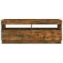 Mueble de TV con luces LED roble ahumado 100x35x40 cm de vidaXL, Muebles TV - Ref: Foro24-815720, Precio: 51,04 €, Descuento: %