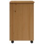 Cajonera con ruedas MOSS madera maciza pino marrón miel de vidaXL, Taquillas y armarios de almacenamiento - Ref: Foro24-35589...