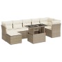 Set de sofás de jardín y cojines 8 piezas ratán sintético beige en Conjuntos de jardín | Comprar online en Foru.es