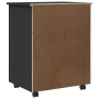 Cajonera con ruedas MOSS madera maciza de pino gris de vidaXL, Taquillas y armarios de almacenamiento - Ref: Foro24-355893, P...