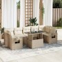 Set de sofás de jardín y cojines 8 piezas ratán sintético beige en Conjuntos de jardín | Comprar online en Foru.es