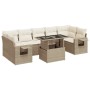 Set de sofás de jardín y cojines 8 piezas ratán sintético beige en Conjuntos de jardín | Comprar online en Foru.es