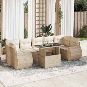 Set de sofás de jardín y cojines 8 piezas ratán sintético beige en Conjuntos de jardín | Comprar online en Foru.es