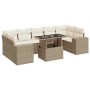Set de sofás de jardín y cojines 8 piezas ratán sintético beige en Conjuntos de jardín | Comprar online en Foru.es