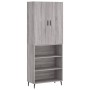 Aparador alto madera contrachapada gris sonoma 69,5x34x180 cm de vidaXL, Aparadores - Ref: Foro24-3196089, Precio: 122,60 €, ...