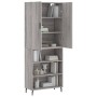Aparador alto madera contrachapada gris sonoma 69,5x34x180 cm de vidaXL, Aparadores - Ref: Foro24-3196089, Precio: 122,60 €, ...