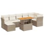 Set de sofás de jardín y cojines 8 piezas ratán sintético beige en Conjuntos de jardín | Comprar online en Foru.es