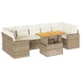 Set de sofás de jardín y cojines 8 piezas ratán sintético beige en Conjuntos de jardín | Comprar online en Foru.es
