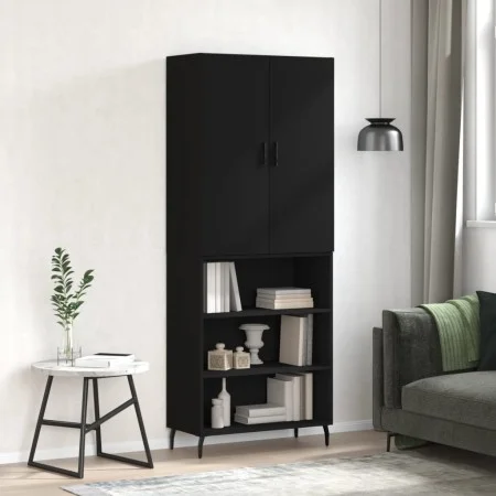 Tall black plywood sideboard 69.5x34x180 cm by vidaXL, Sideboards - Ref: Foro24-3196084, Price: 130,00 €, Discount: %