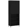 Tall black plywood sideboard 69.5x34x180 cm by vidaXL, Sideboards - Ref: Foro24-3196084, Price: 130,00 €, Discount: %