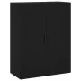 Tall black plywood sideboard 69.5x34x180 cm by vidaXL, Sideboards - Ref: Foro24-3196084, Price: 130,00 €, Discount: %