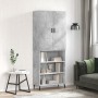 Aparador alto madera contrachapada gris hormigón 69,5x34x180 cm de vidaXL, Aparadores - Ref: Foro24-3196087, Precio: 120,98 €...