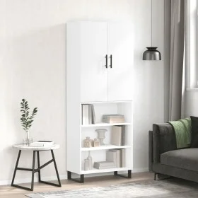 Aparador alto madera contrachapada blanco 69,5x34x180 cm de vidaXL, Aparadores - Ref: Foro24-3196091, Precio: 127,99 €, Descu...