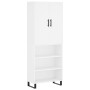 Aparador alto madera contrachapada blanco 69,5x34x180 cm de vidaXL, Aparadores - Ref: Foro24-3196091, Precio: 129,88 €, Descu...