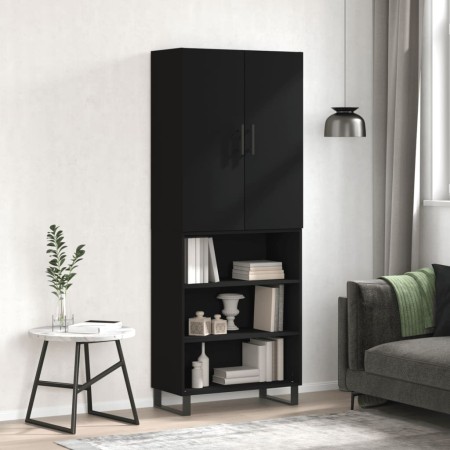 Aparador alto madera contrachapada negro 69,5x34x180 cm de vidaXL, Aparadores - Ref: Foro24-3196092, Precio: 142,20 €, Descue...