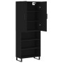 Aparador alto madera contrachapada negro 69,5x34x180 cm de vidaXL, Aparadores - Ref: Foro24-3196092, Precio: 142,20 €, Descue...