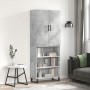 Aparador alto madera contrachapada gris hormigón 69,5x34x180 cm de vidaXL, Aparadores - Ref: Foro24-3196095, Precio: 127,44 €...