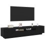 Conjunto de mueble de TV 2 pcs Negro 200 x 35 x 40 cm en Muebles TV | Comprar online en Foru.es
